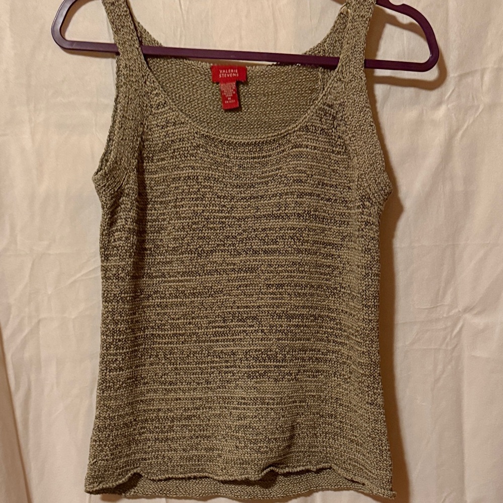 78- Valerie Stevens Olive Knit Tank Top